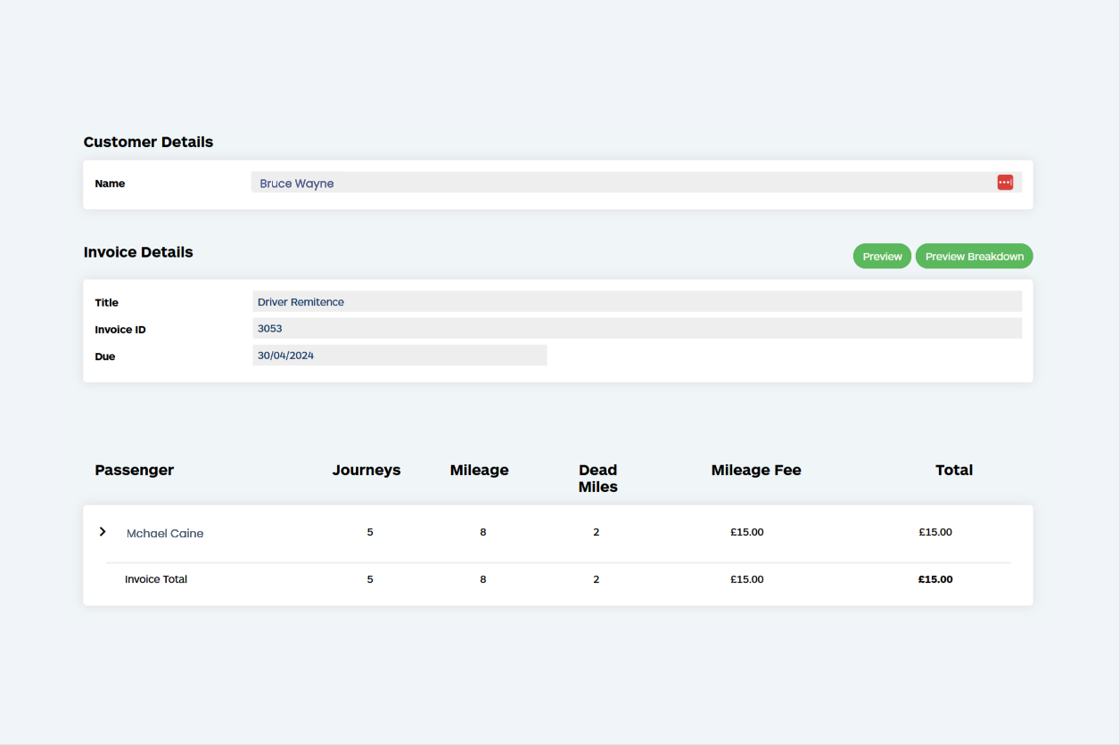 automated invoice creation