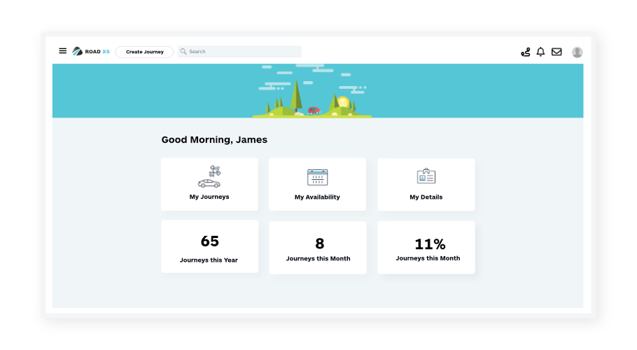 road xs admin area with beautiful ui
